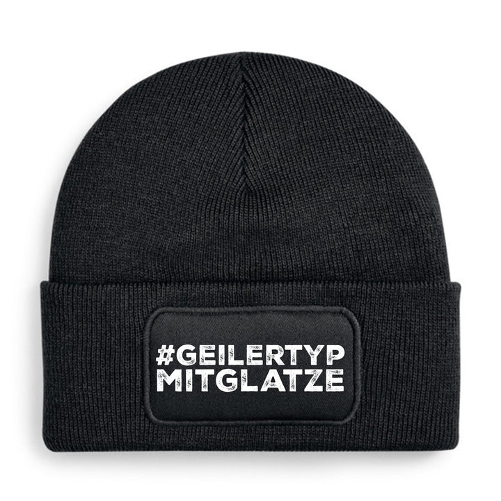 #geilertypmitglatze Mütze – Lustige Beanie mit Spruch | Geschenk für Männer mit Glatze & Humor