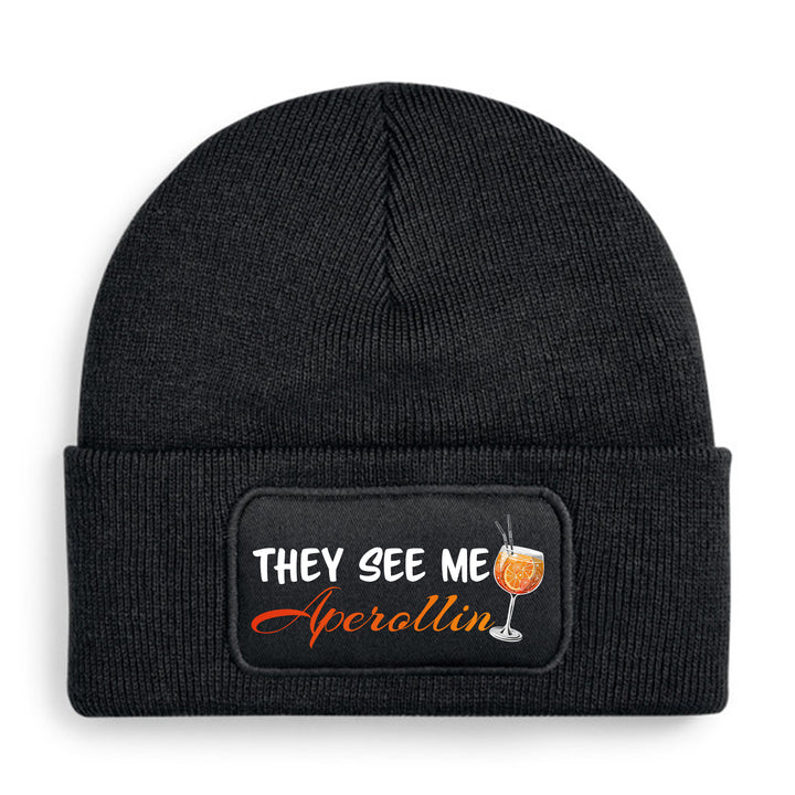 Aperollin Mütze – Lustige Beanie mit Spruch | Geschenk für Aperol Spritz Liebhaber