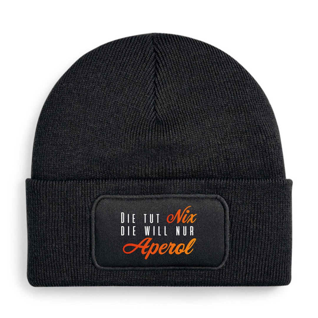 Die tut nix – Aperol Mütze | Lustige Beanie mit Spruch für Aperol Fans & Freundinnen