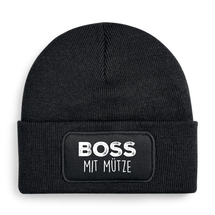 Boss mit Mütze – Lustige Beanie mit Spruch | Geschenk für Chefs & Menschen mit Stil