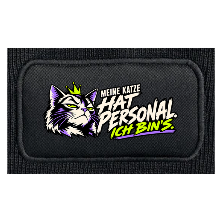 Meine Katze hat Personal. Ich bin’s. – Mütze Detail