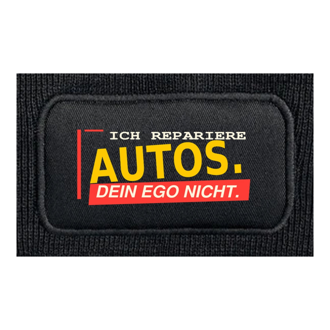Ich repariere Autos. Dein Ego nicht. – Mütze Detail