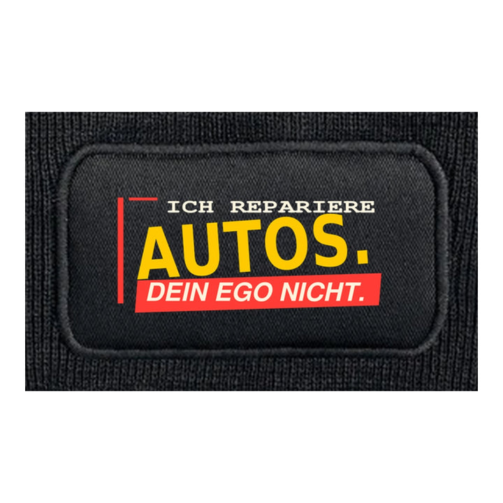 Ich repariere Autos. Dein Ego nicht. – Mütze Detail