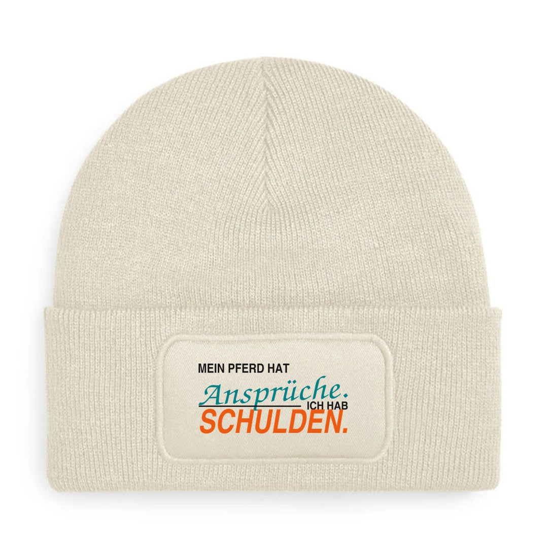 Mein Pferd hat Ansprüche. Ich hab Schulden. – Mütze Beige