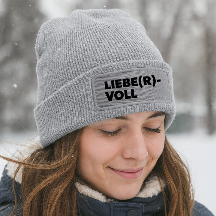 Liebe(r)voll Mütze – Beanie mit Spruch | Geschenk für Herzensmenschen & Lieblingsmenschen