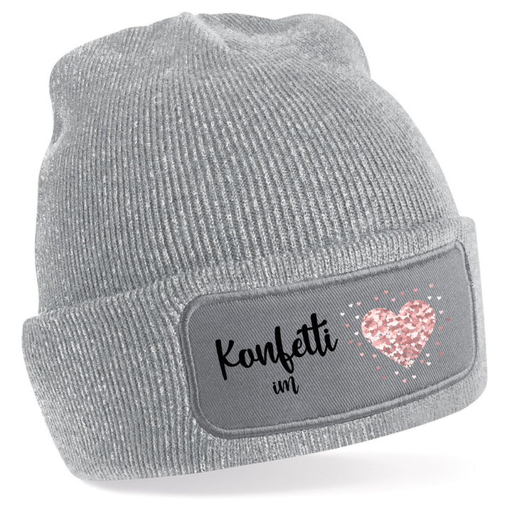 Mütze „Konfetti im Herz“ | Beanie mit Herz & guter Laune