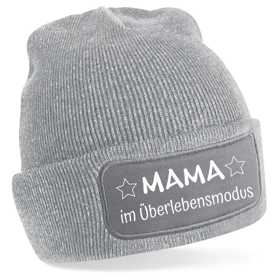 Mütze „Mama im Überlebensmodus“ | Lustige Beanie für Mamas mit Humor