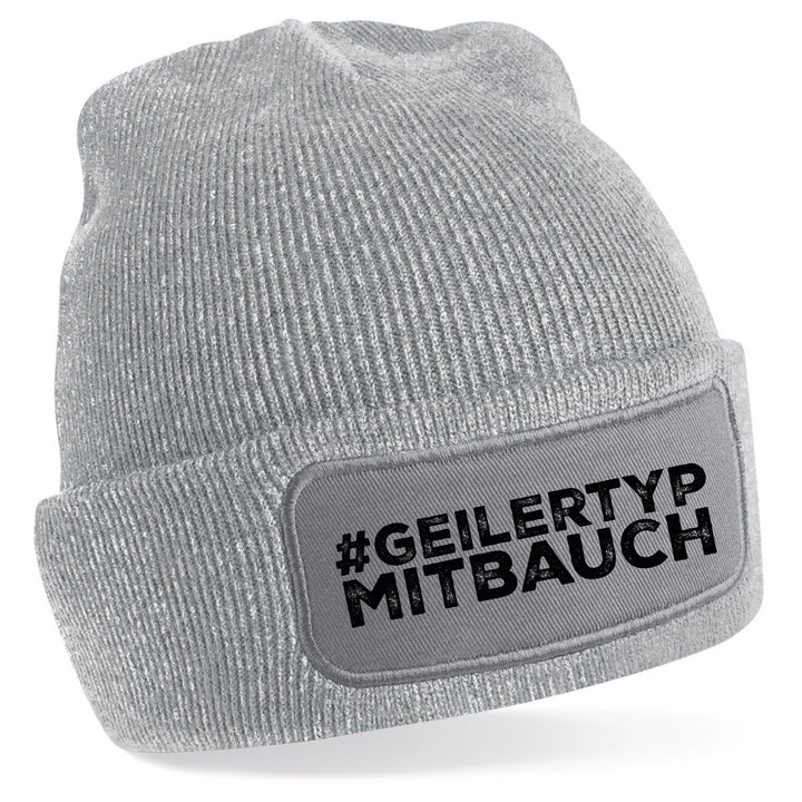 #geilertypmitbauch Mütze – Lustige Beanie mit Spruch | Geschenk für Männer mit Humor