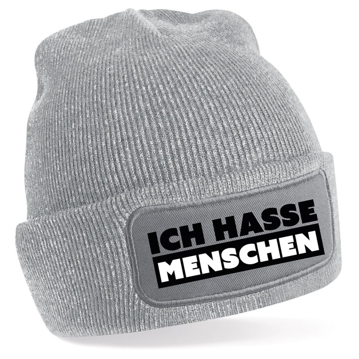 Ich hasse Menschen Mütze – Lustige Beanie mit Spruch | Geschenk für Introvertierte & Anti-Stress-Tage