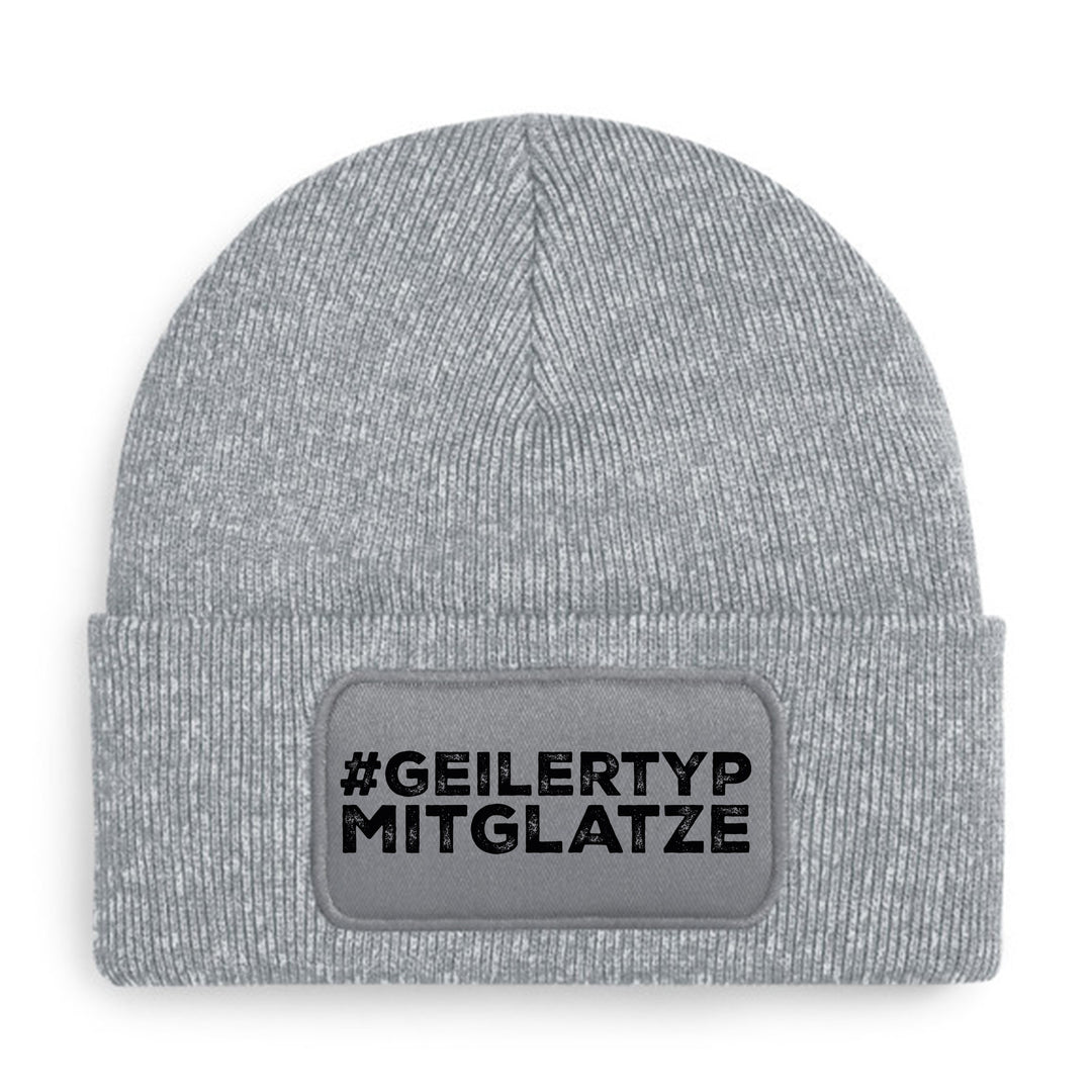 #geilertypmitglatze Mütze – Lustige Beanie mit Spruch | Geschenk für Männer mit Glatze & Humor