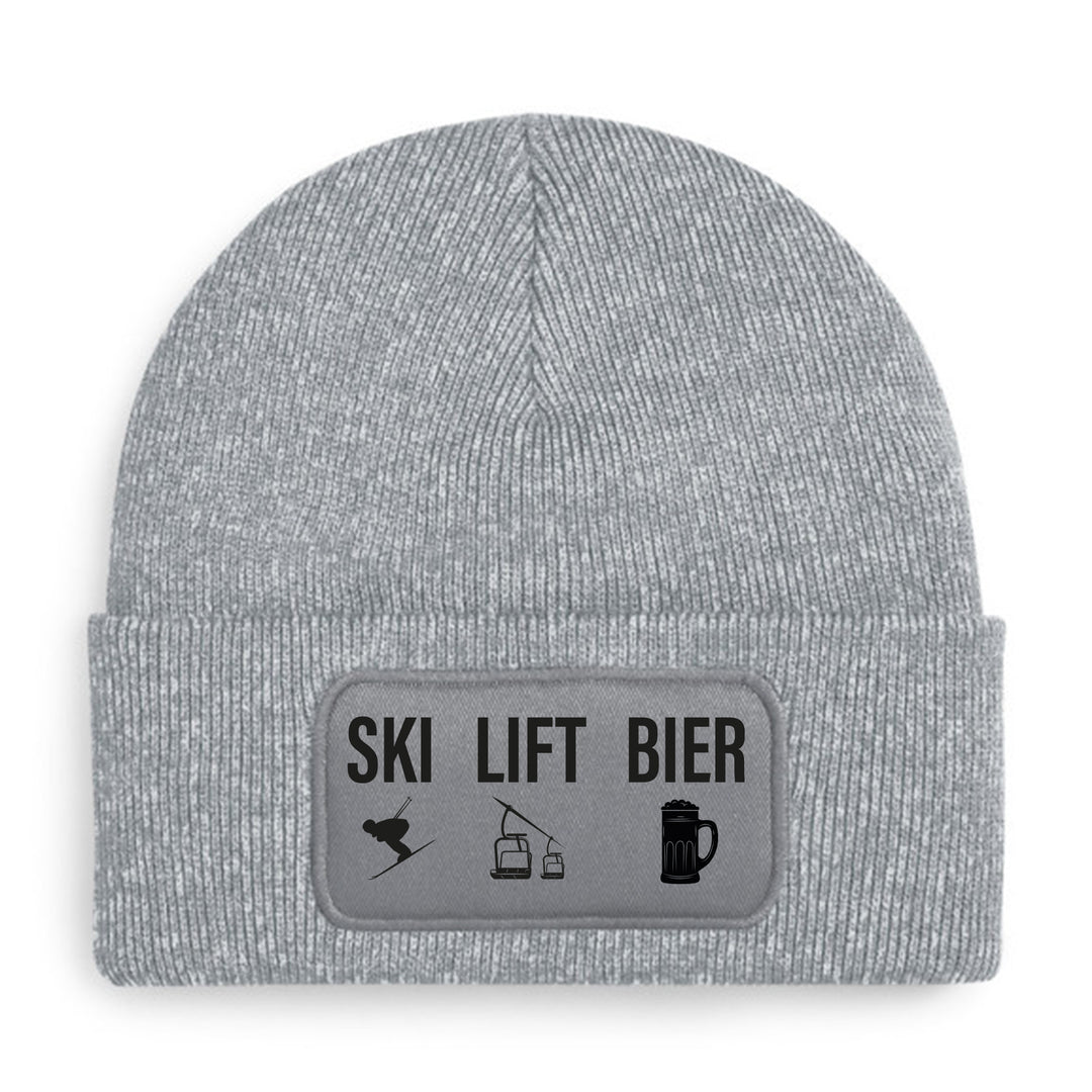 Ski Lift Bier Mütze – Lustige Beanie mit Spruch | Après-Ski & Winterspaß Geschenkidee