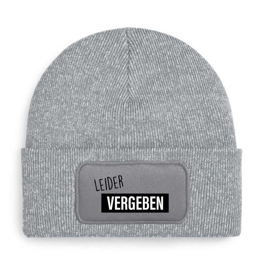 Leider vergeben Mütze – Lustige Beanie mit Spruch | Geschenk für Vergebene & Humorvolle