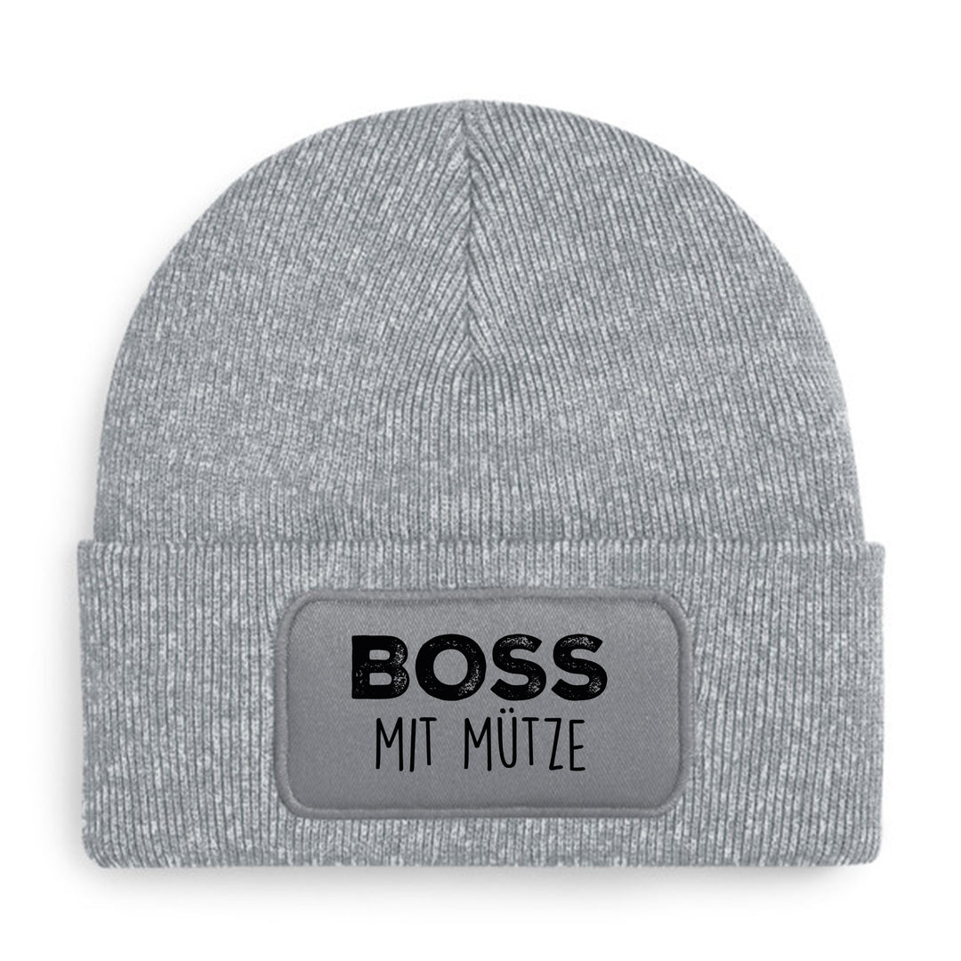 Boss mit Mütze – Lustige Beanie mit Spruch | Geschenk für Chefs & Menschen mit Stil