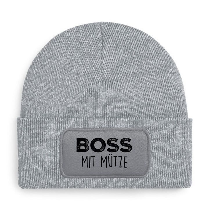 Boss mit Mütze – Lustige Beanie mit Spruch | Geschenk für Chefs & Menschen mit Stil
