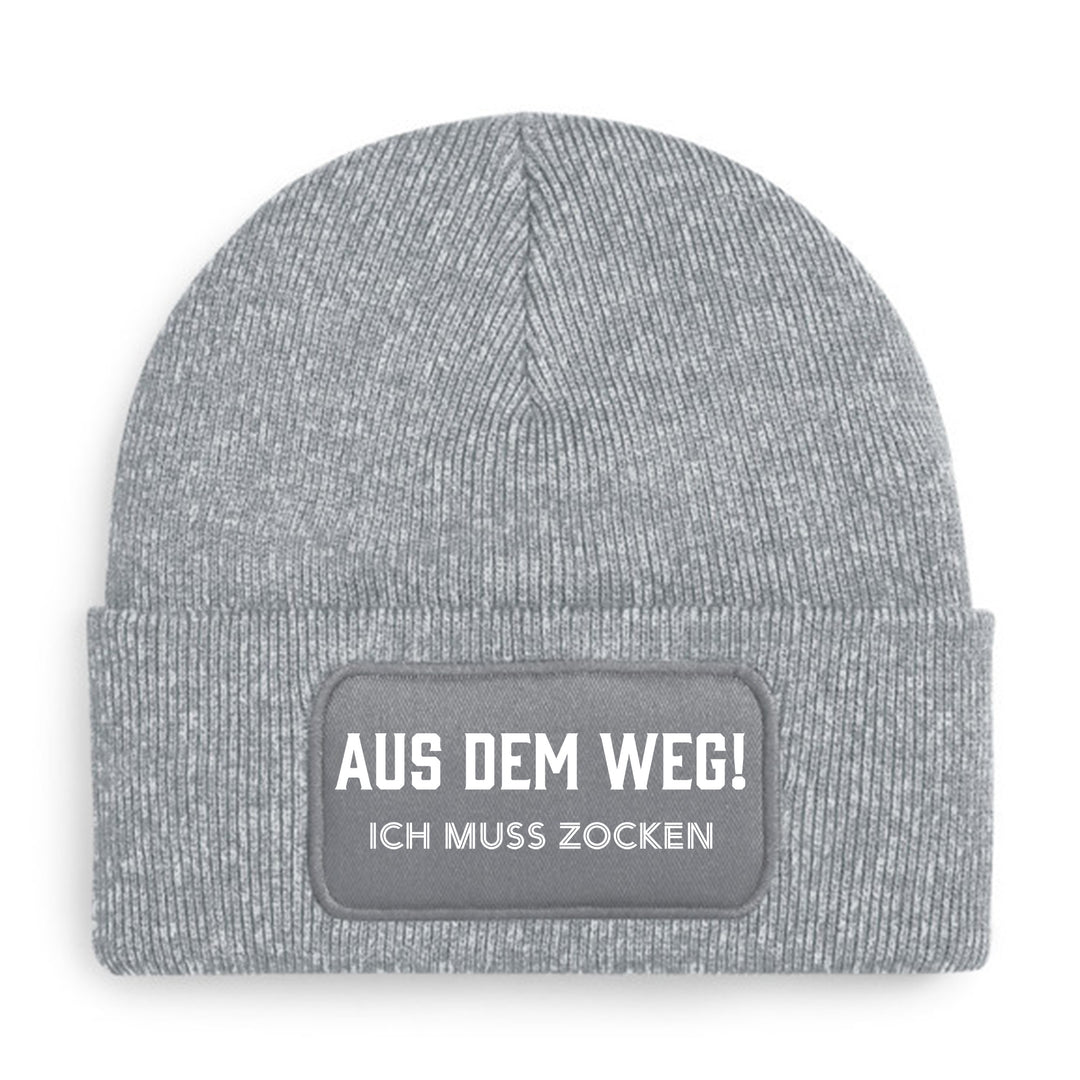 Mütze „Aus dem Weg – ich muss zocken“ | Lustige Beanie für Gamer & Nerds
