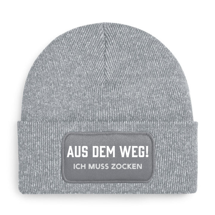 Mütze „Aus dem Weg – ich muss zocken“ | Lustige Beanie für Gamer & Nerds
