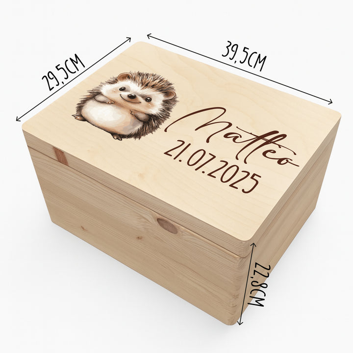 Personalisierte Erinnerungsbox aus Holz | Geschenkbox mit Namen & Motiv | Kinder Erinnerungen Kiste | Aufbewahrungsbox Geburt Taufe Hochzeit