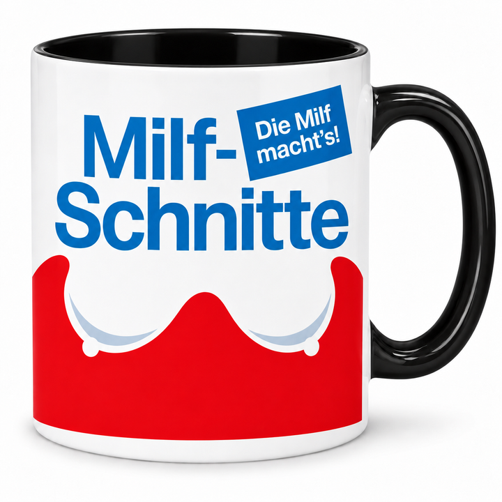 Milf-Schnitte Tasse – schwarz
