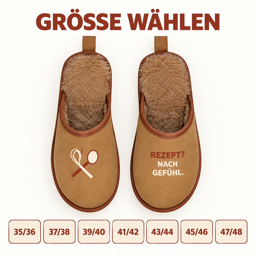 Größenübersicht der Terra Hausschuhe von 35/36 bis 47/48