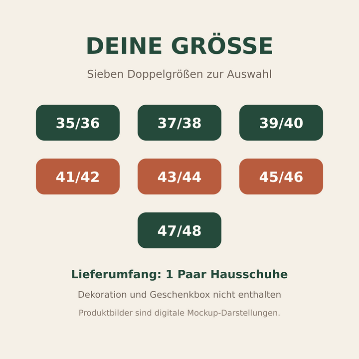 Verfügbare Größen 35/36 bis 47/48