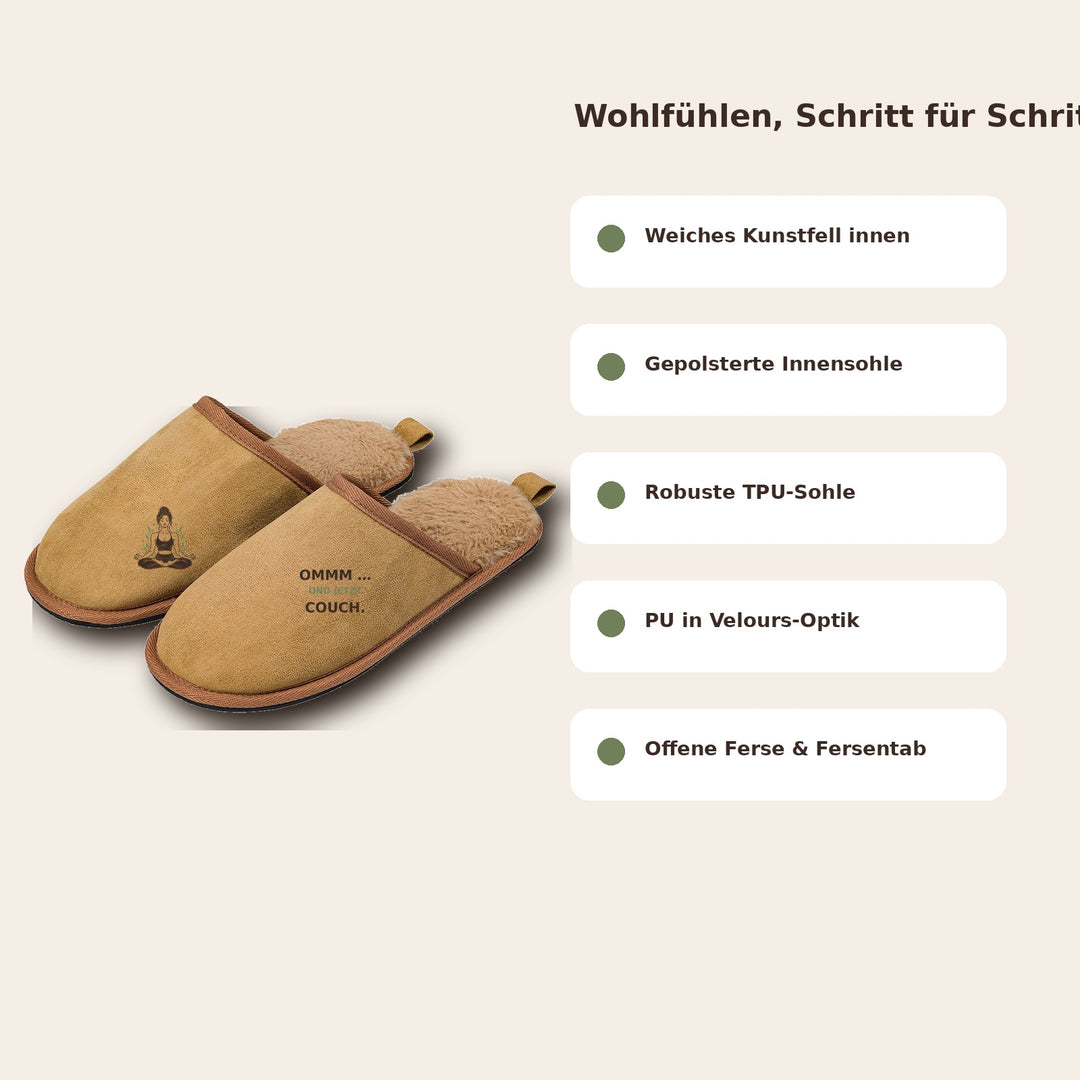 Vorteile der Terra Hausschuhe mit Kunstfell gepolsterter Innensohle und TPU-Sohle