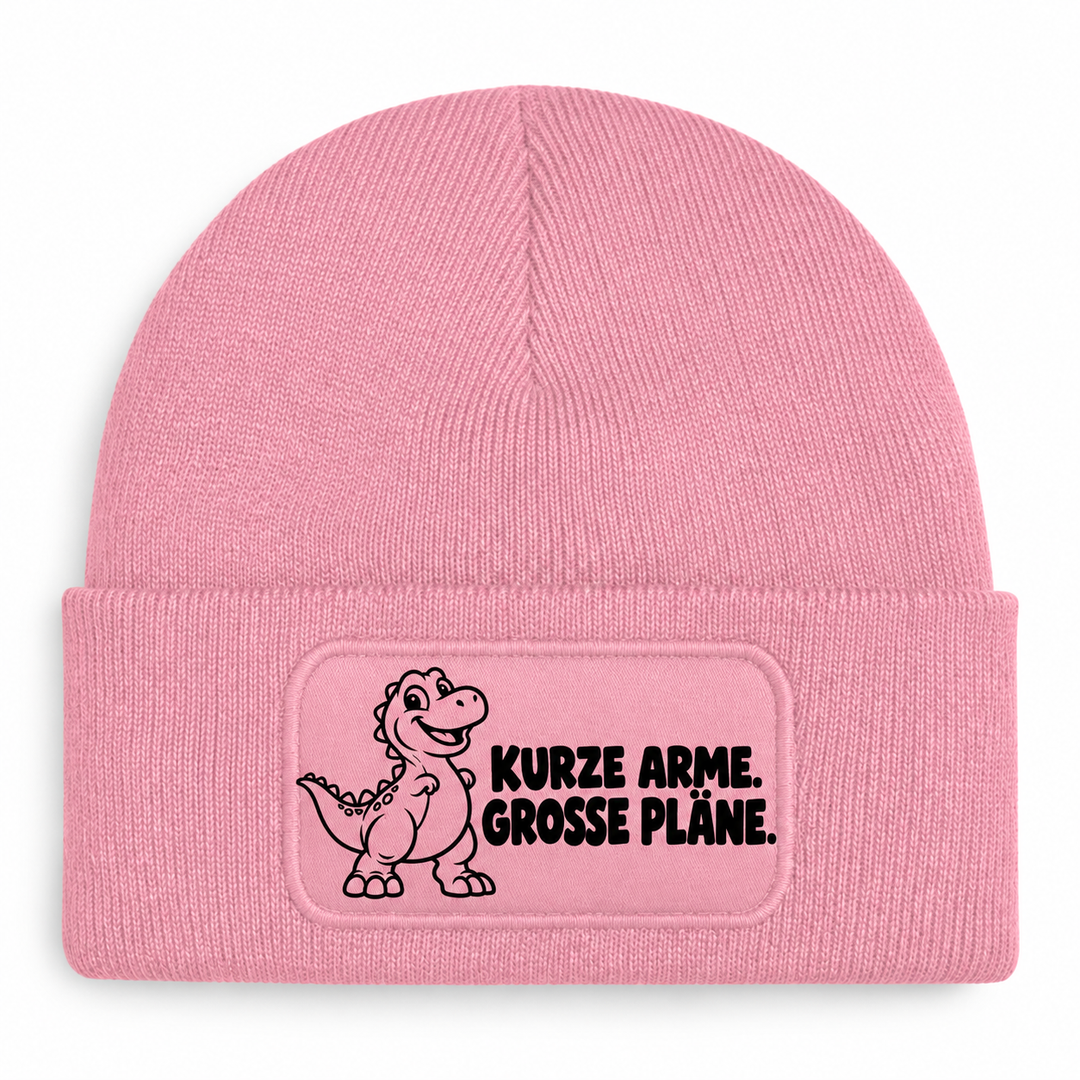 Mütze Rosa mit Comic-Dinosaurier – KURZE ARME. GROSSE PLÄNE.