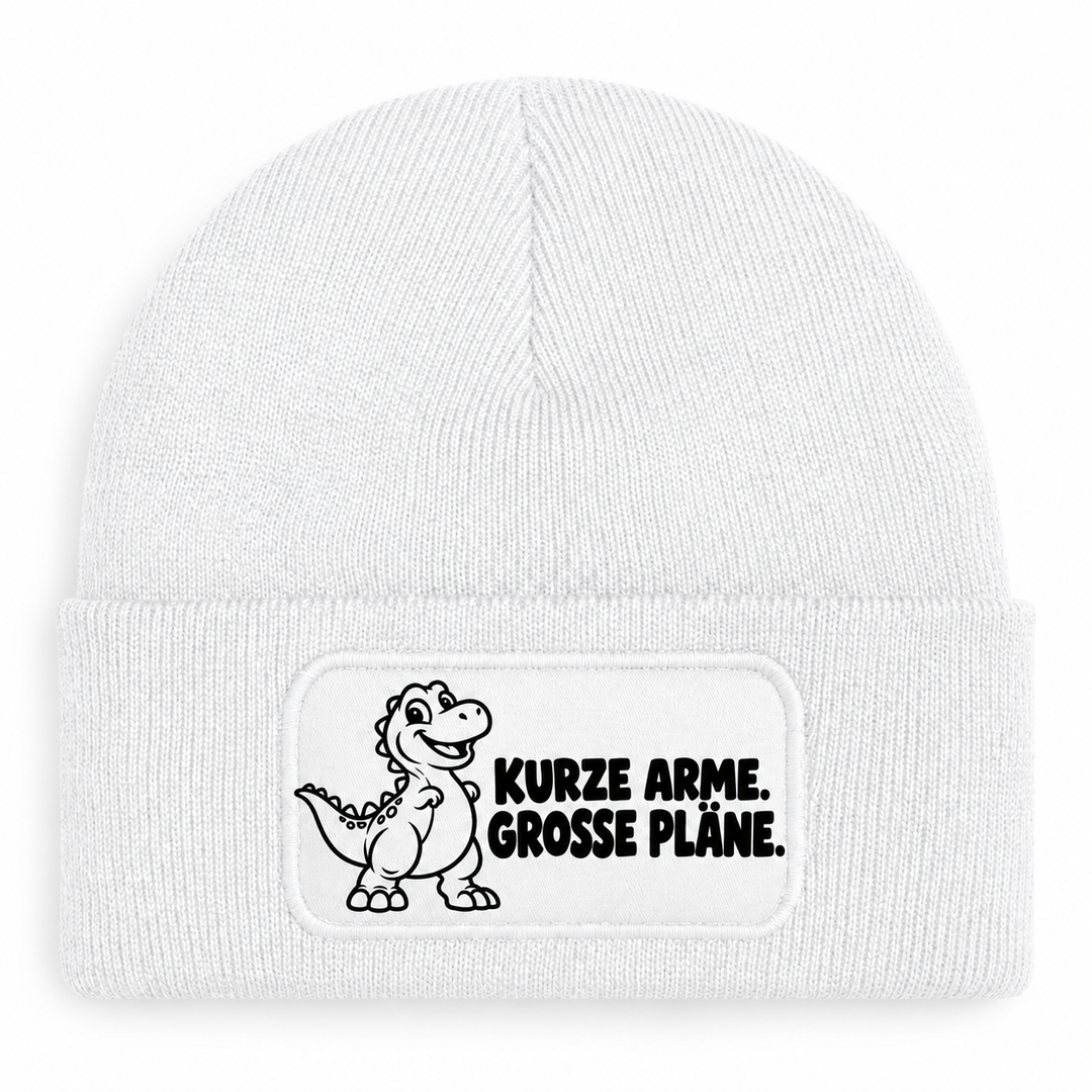 Mütze Weiß mit Comic-Dinosaurier – KURZE ARME. GROSSE PLÄNE.