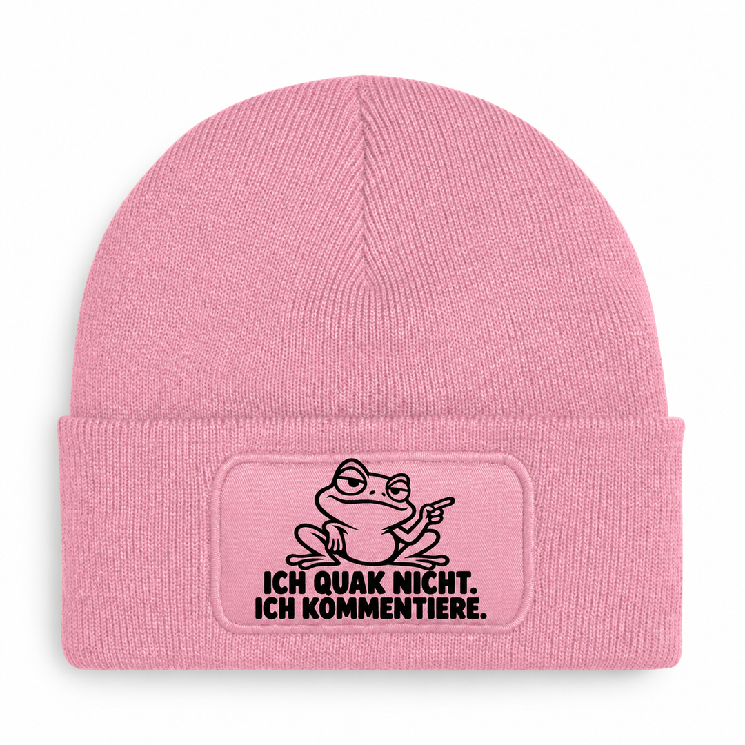 PEPAM Beechfield B445 mit Comic-Frosch „ICH QUAK NICHT. ICH KOMMENTIERE.“ in Rosa