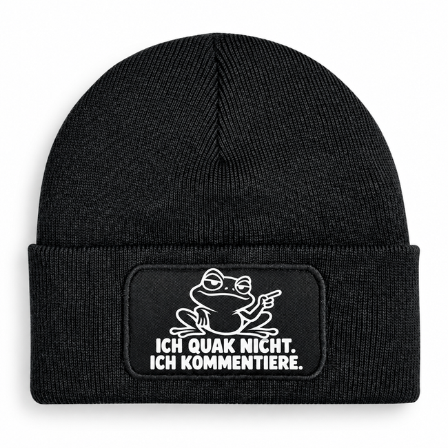 Mütze „ICH QUAK NICHT. ICH KOMMENTIERE.“ – Comic-Frosch | 7 Farben
