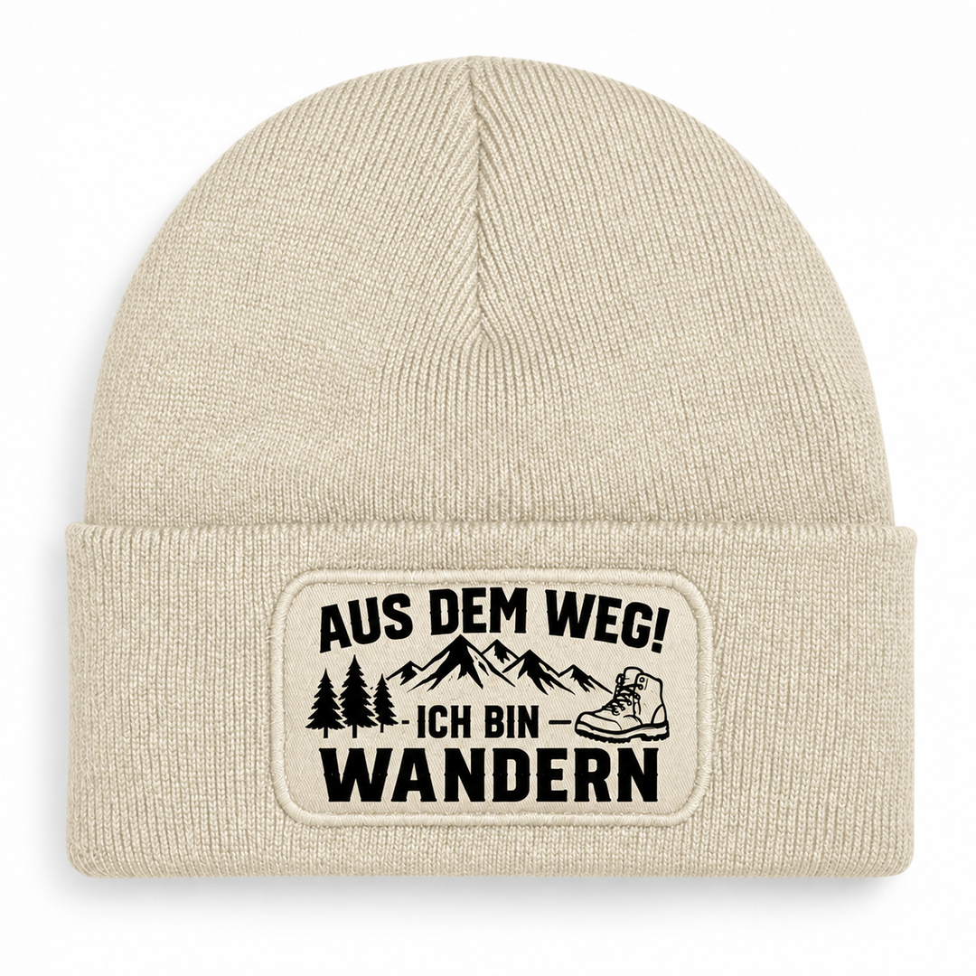 Mütze AUS DEM WEG! ICH BIN WANDERN – Beige