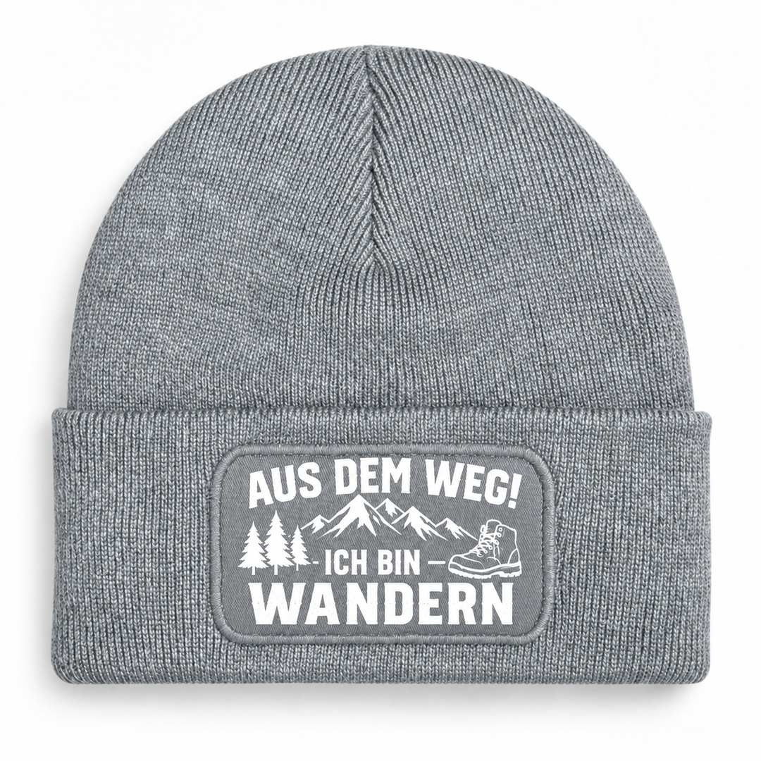 Mütze AUS DEM WEG! ICH BIN WANDERN – Grau