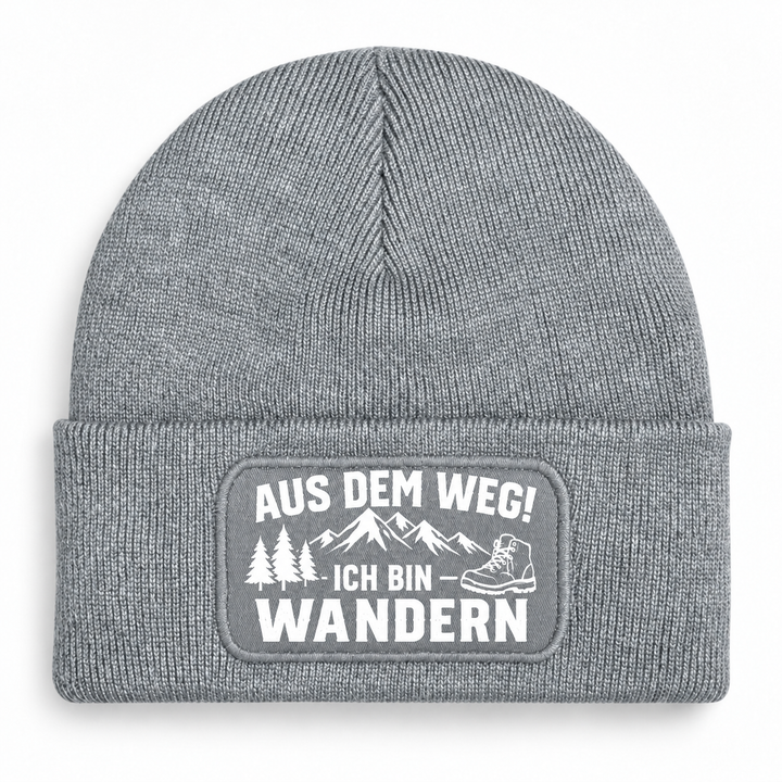 Mütze AUS DEM WEG! ICH BIN WANDERN – Grau