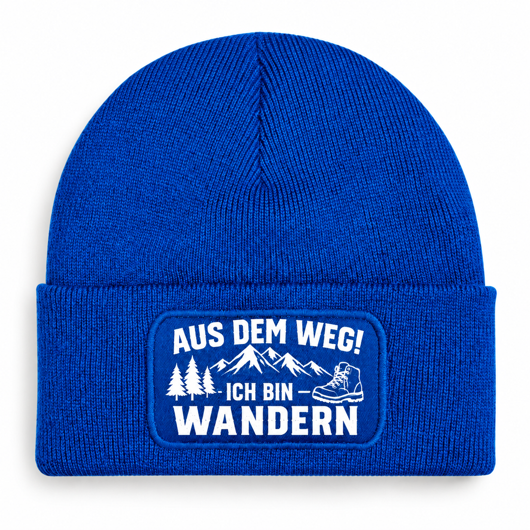 Mütze AUS DEM WEG! ICH BIN WANDERN – Blau