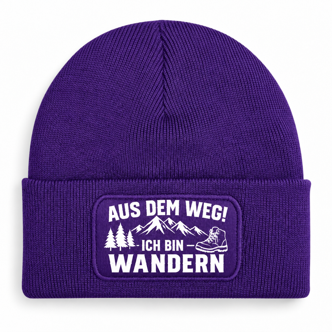 Mütze AUS DEM WEG! ICH BIN WANDERN – Lila