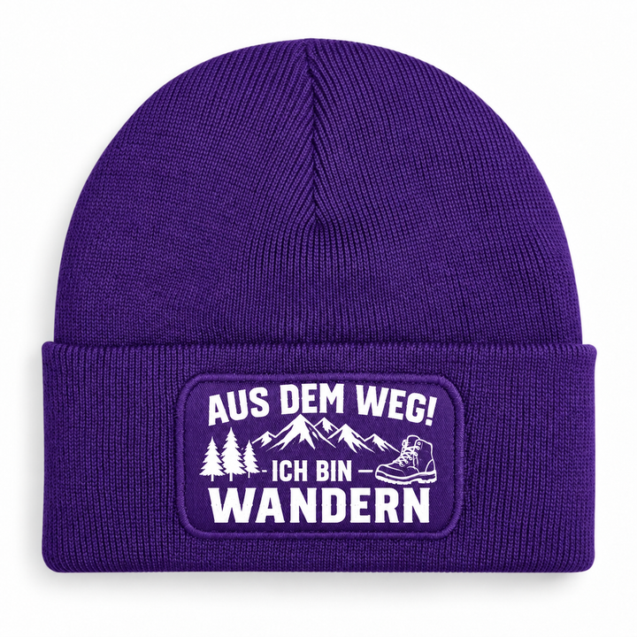 Mütze AUS DEM WEG! ICH BIN WANDERN – Lila