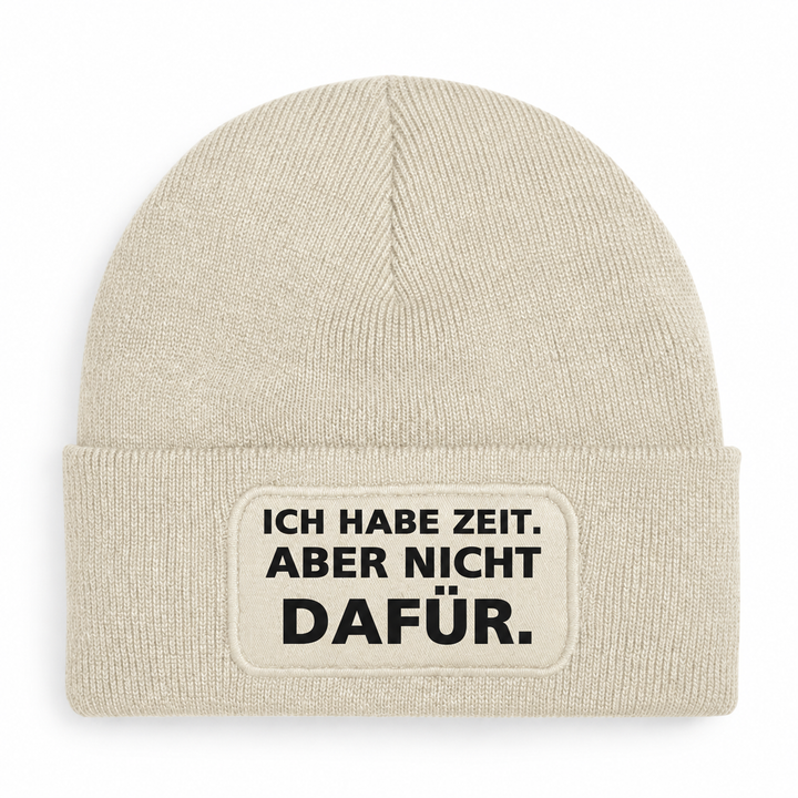 PEPAM Mütze Beige – ICH HABE ZEIT. ABER NICHT DAFÜR.