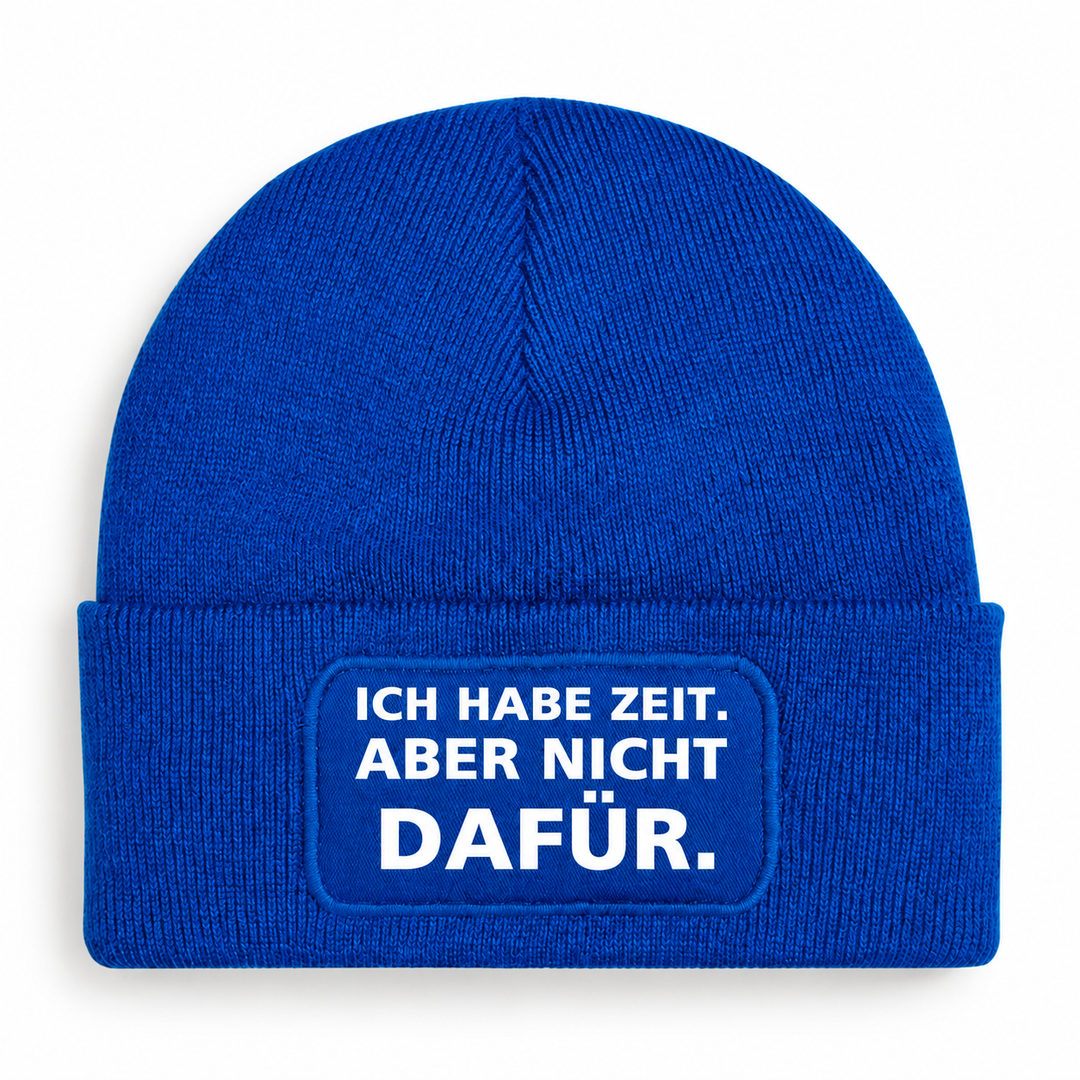 PEPAM Mütze Blau – ICH HABE ZEIT. ABER NICHT DAFÜR.