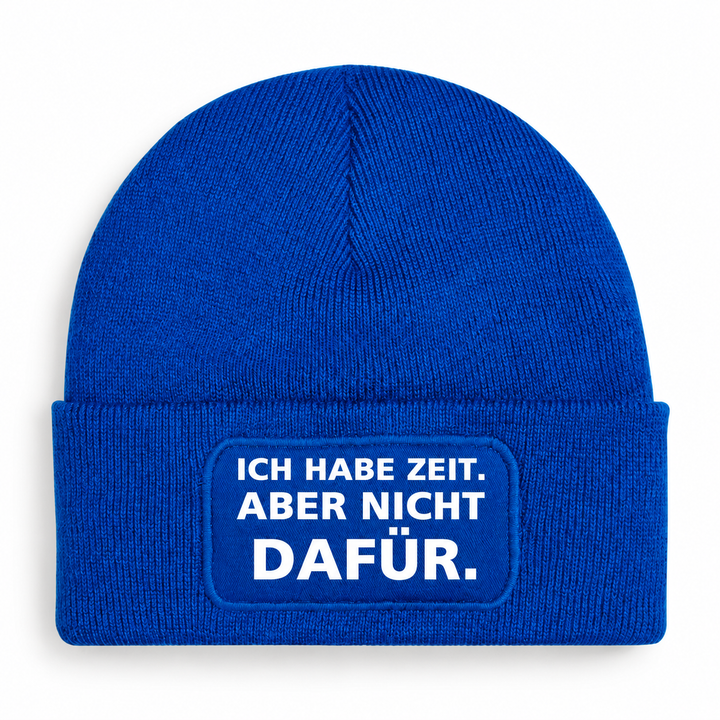 PEPAM Mütze Blau – ICH HABE ZEIT. ABER NICHT DAFÜR.