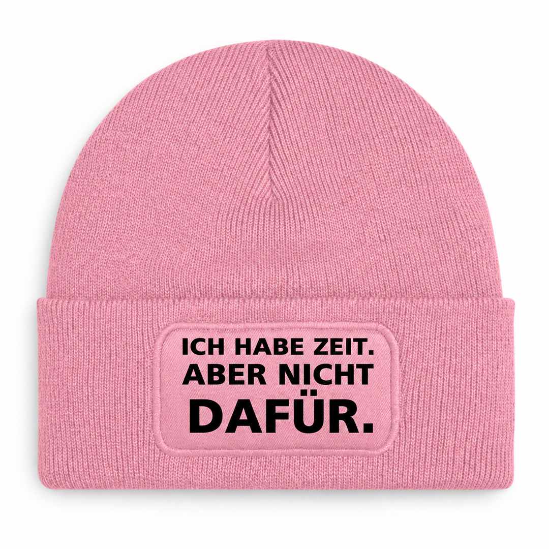 PEPAM Mütze Rosa – ICH HABE ZEIT. ABER NICHT DAFÜR.