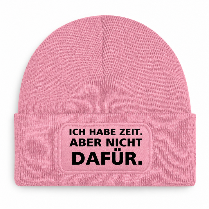PEPAM Mütze Rosa – ICH HABE ZEIT. ABER NICHT DAFÜR.