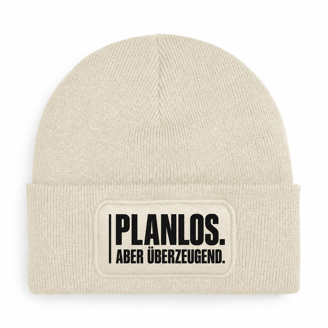 Mütze PLANLOS. ABER ÜBERZEUGEND. – Beige