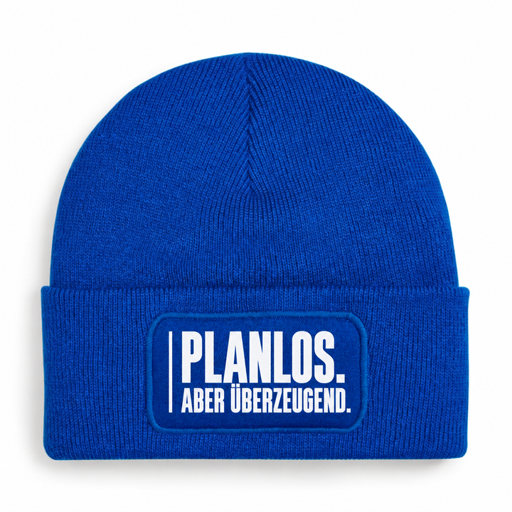 Mütze PLANLOS. ABER ÜBERZEUGEND. – Blau
