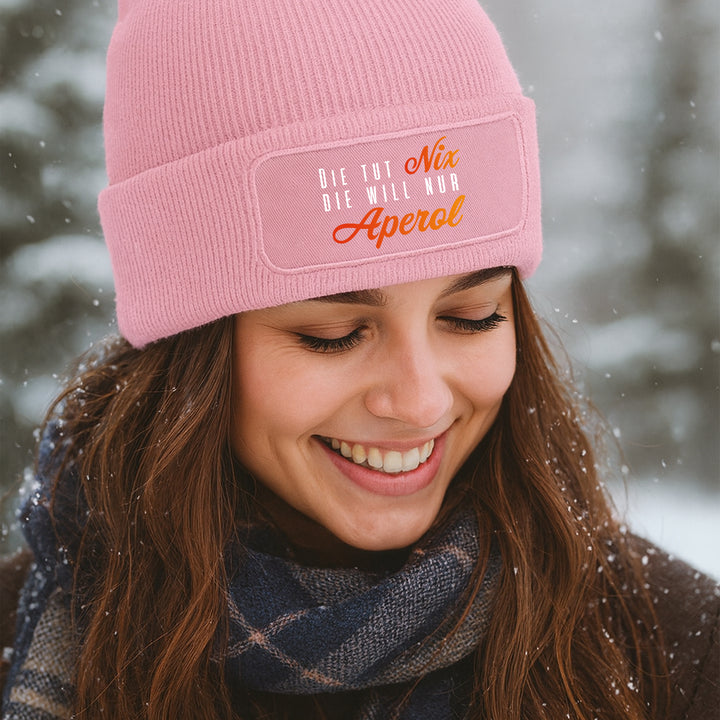 Die tut nix – Aperol Mütze | Lustige Beanie mit Spruch für Aperol Fans & Freundinnen