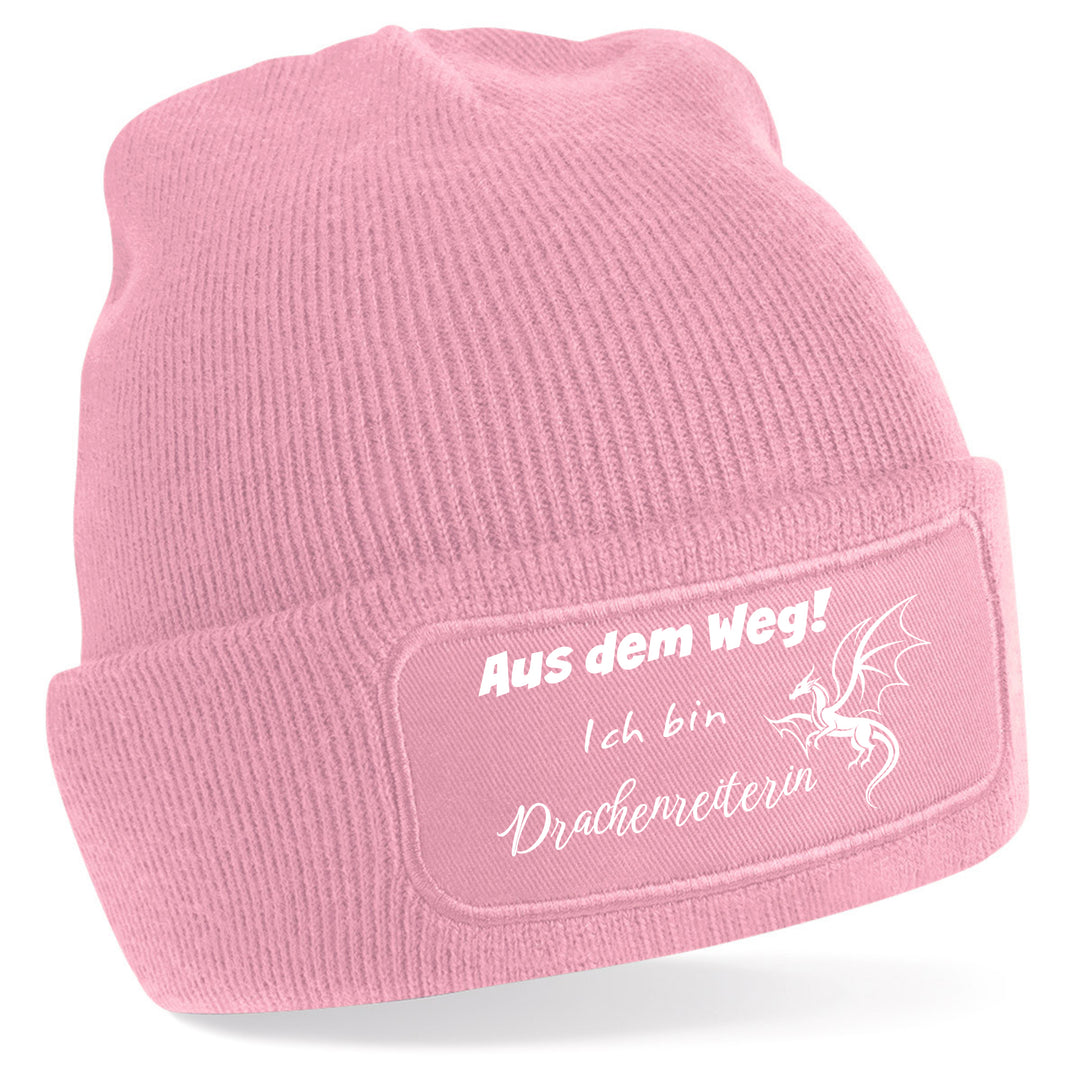 Mütze „Aus dem Weg – ich bin Drachenreiterin“ | Lustige Beanie für starke Frauen