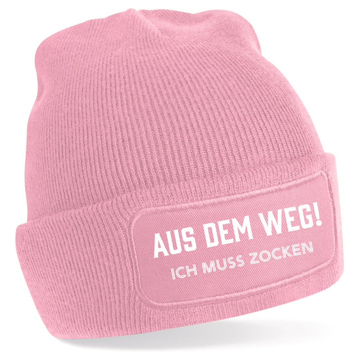 Mütze „Aus dem Weg – ich muss zocken“ | Lustige Beanie für Gamer & Nerds