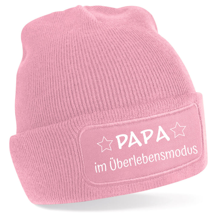 Mütze „Papa im Überlebensmodus“ | Lustige Beanie für Väter mit Humor