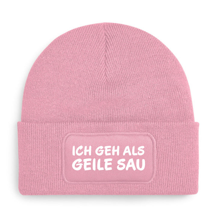 Ich geh als geile Sau Mütze – Lustige Beanie mit Spruch | Karneval, Fasching & Party Accessoire