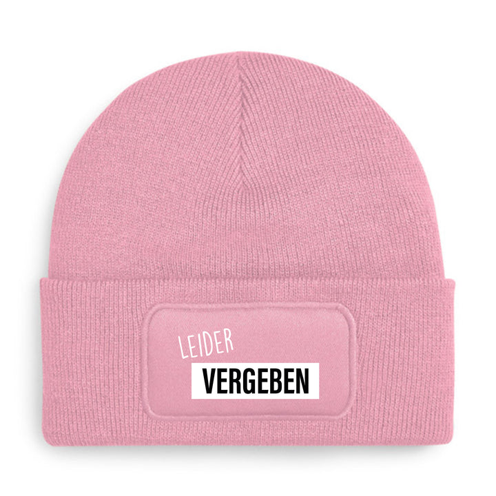 Leider vergeben Mütze – Lustige Beanie mit Spruch | Geschenk für Vergebene & Humorvolle