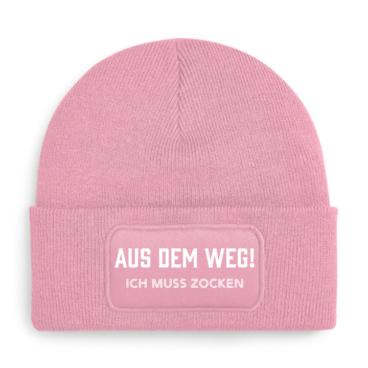 Mütze „Aus dem Weg – ich muss zocken“ | Lustige Beanie für Gamer & Nerds