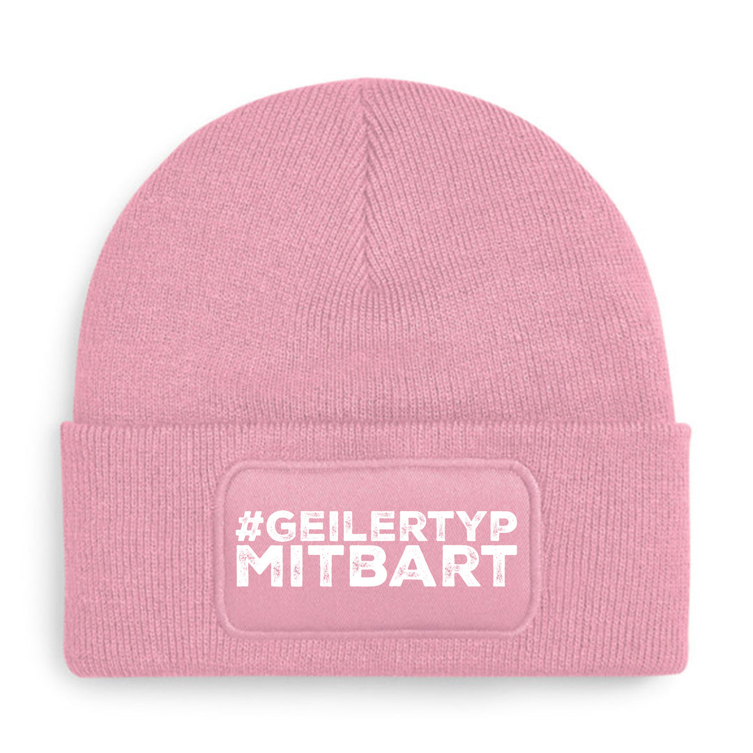 #geilertypmitbart Mütze – Lustige Beanie mit Spruch | Geschenk für bärtige Männer mit Humor